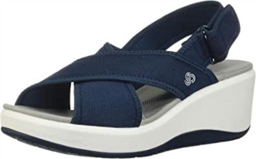 Sandalia De Mujer Clarks Step Cali Cove De Textil Azul Marino