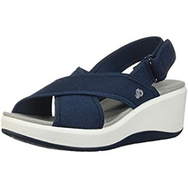 Sandalia De Mujer Clarks Step Cali Cove De Textil Azul Marino