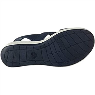 Sandalia De Mujer Clarks Step Cali Cove De Textil Azul Marino