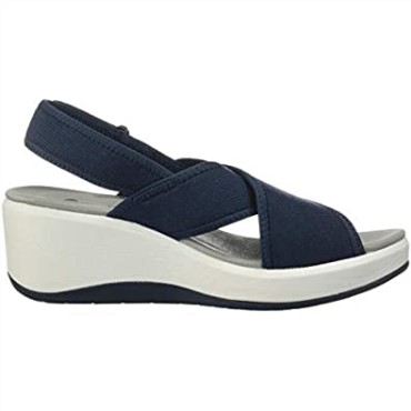 Sandalia De Mujer Clarks Step Cali Cove De Textil Azul Marino
