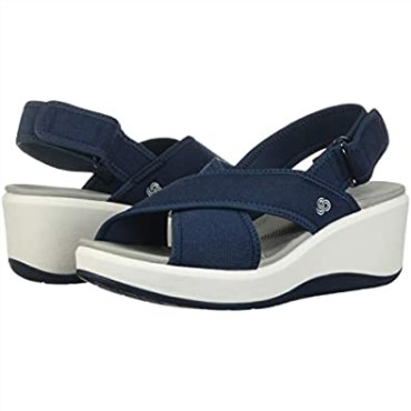 Sandalia De Mujer Clarks Step Cali Cove De Textil Azul Marino