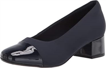 Zapato De Salón Marilyn Sara De Mujer Combi Clarks De Charol Azul Marino