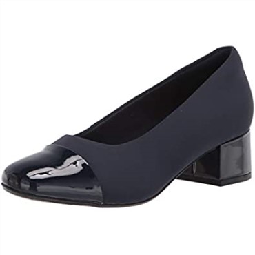 Zapato De Salón Marilyn Sara De Mujer Combi Clarks De Charol Azul Marino