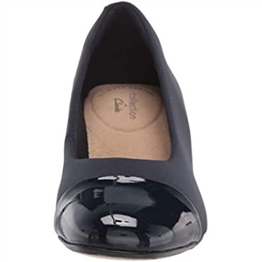 Zapato De Salón Marilyn Sara De Mujer Combi Clarks De Charol Azul Marino