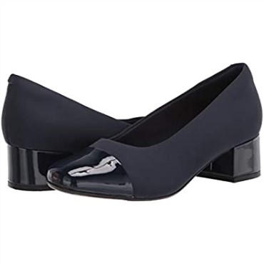 Zapato De Salón Marilyn Sara De Mujer Combi Clarks De Charol Azul Marino