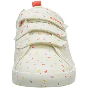 Zapatilla Clarks Foxing Print K De Lona Blanco Roto Niña