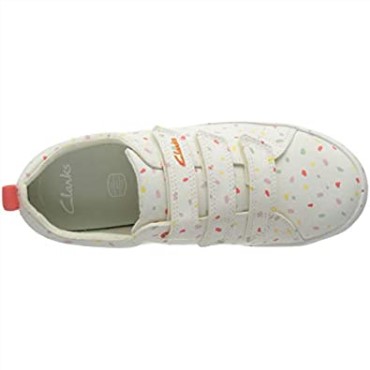 Zapatilla Clarks Foxing Print K De Lona Blanco Roto Niña