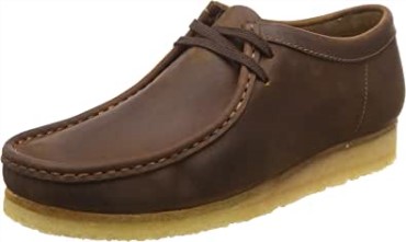 Zapatos Casual Gamuza Para Hombre Original Wallabee Marron Oscuro Clarks