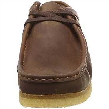 Zapatos Casual Gamuza Para Hombre Original Wallabee Marron Oscuro Clarks