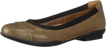 Pebble Interest Nubuck Neenah Garden Bailarinas Planas Clarks Para Mujer