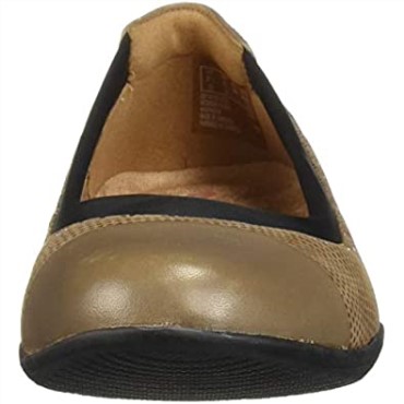 Pebble Interest Nubuck Neenah Garden Bailarinas Planas Clarks Para Mujer