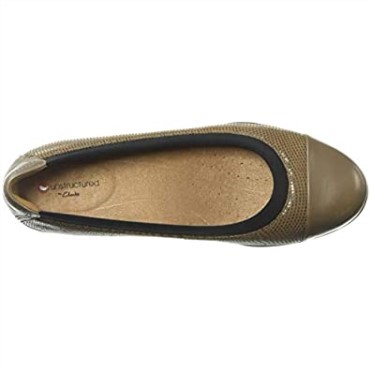Pebble Interest Nubuck Neenah Garden Bailarinas Planas Clarks Para Mujer
