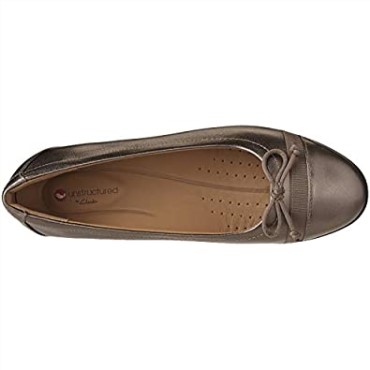 Mocasines Clarks Un Blush Lo De Piel Metalizada Guijarro Para Mujer