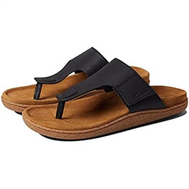 Pilton Post Clarks Cuero Negro