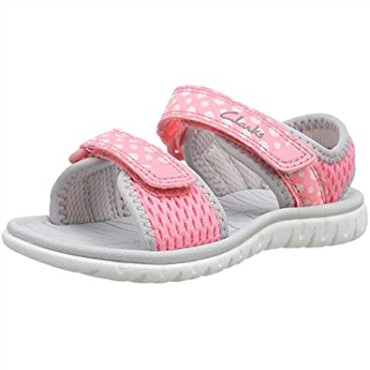 Rosa Combi Rosa Sandalias De Punta Abierta Surf Tide Para Niña Combi Rosa Clarks