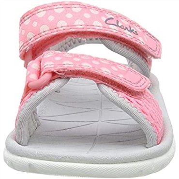 Rosa Combi Rosa Sandalias De Punta Abierta Surf Tide Para Niña Combi Rosa Clarks