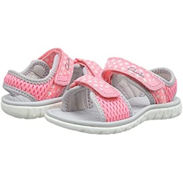 Rosa Combi Rosa Sandalias De Punta Abierta Surf Tide Para Niña Combi Rosa Clarks