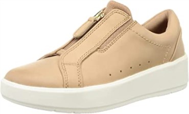 Zapatillas Clarks Layton Rae De Piel Praliné Para Mujer