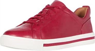 Zapatilla Clarks Un Maui Con Cordones Para Mujer En Piel De Frambuesa