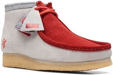 Rojo Gris Hombre Originals Wallabee Bota Vcy Combi Rojo/gris Clarks