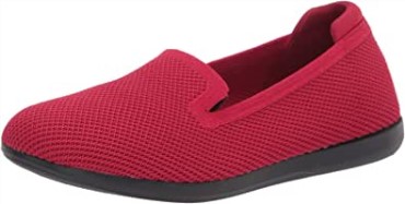 Mocasines Carly Dream De Mujer Clarks De Punto Rojo