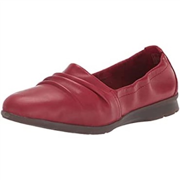 Mocasín Mujer Jenette Ruby ​​piel Rojo Clarks
