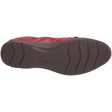 Mocasín Mujer Jenette Ruby ​​piel Rojo Clarks