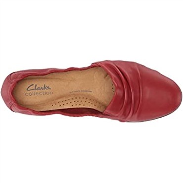 Mocasín Mujer Jenette Ruby ​​piel Rojo Clarks