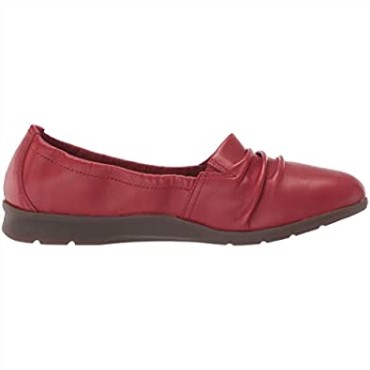 Mocasín Mujer Jenette Ruby ​​piel Rojo Clarks