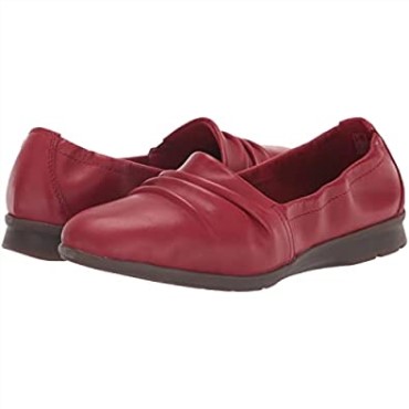 Mocasín Mujer Jenette Ruby ​​piel Rojo Clarks