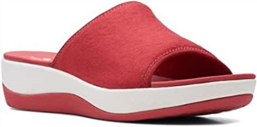 Sandalias De Mujer De Tejido Rojo Arla Nora Clarks