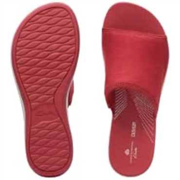 Sandalias De Mujer De Tejido Rojo Arla Nora Clarks