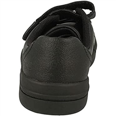 Zapatos De Cuero Para Niños Rock Pass Negro Clarks