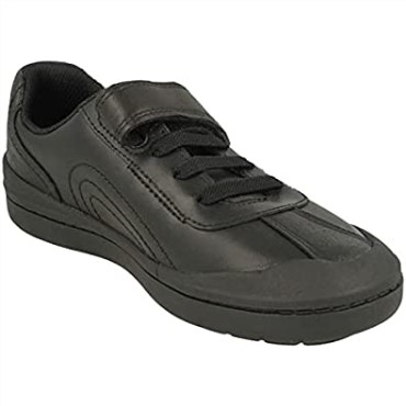 Zapatos De Cuero Para Niños Rock Pass Negro Clarks