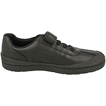 Zapatos De Cuero Rock Pass Niño Negro Extra Clarks