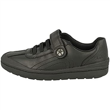 Zapatos De Cuero Rock Pass Niño Negro Extra Clarks