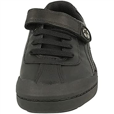 Zapatos De Cuero Rock Pass Niño Negro Extra Clarks
