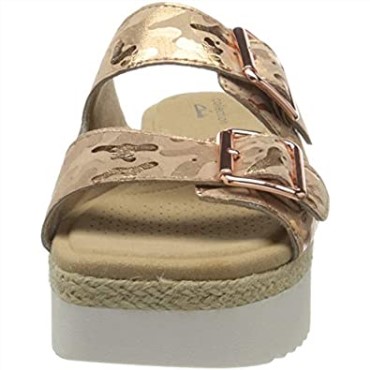 Sandalias Planas De Mujer Lana Beach De Interés En Ante Dorado Rosa Clarks