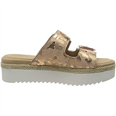 Sandalias Planas De Mujer Lana Beach De Interés En Ante Dorado Rosa Clarks