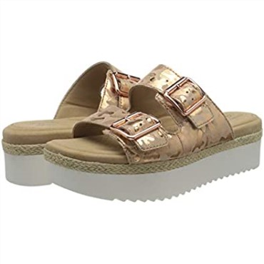 Sandalias Planas De Mujer Lana Beach De Interés En Ante Dorado Rosa Clarks