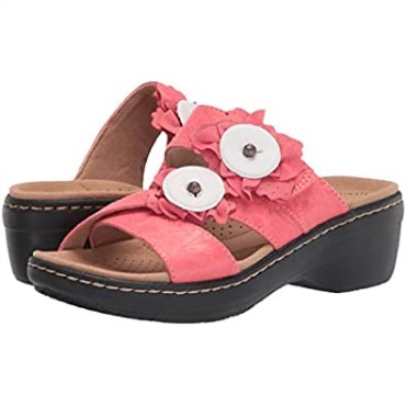 Sandalia Merliah Violeta Mujer Combi Textil Piel Rosa Clarks