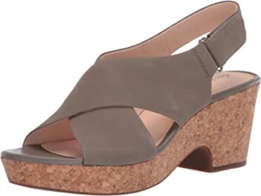 Sandalia Con Cuña Maritsa Lara Para Mujer En Nubuck Salvia Clarks