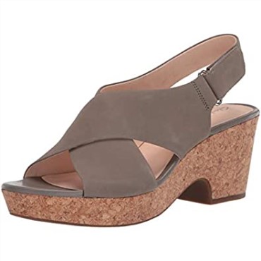 Sandalia Con Cuña Maritsa Lara Para Mujer En Nubuck Salvia Clarks