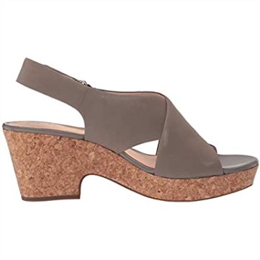Sandalia Con Cuña Maritsa Lara Para Mujer En Nubuck Salvia Clarks