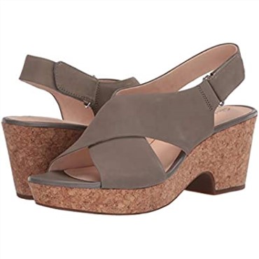 Sandalia Con Cuña Maritsa Lara Para Mujer En Nubuck Salvia Clarks