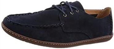 Zapatos Saltash De Ante Con Cordones Gris Oscuro Ante Navy Blue Clarks