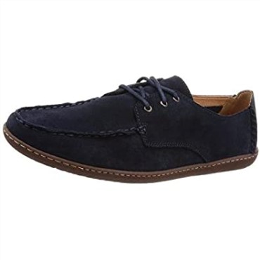 Zapatos Saltash De Ante Con Cordones Gris Oscuro Ante Navy Blue Clarks