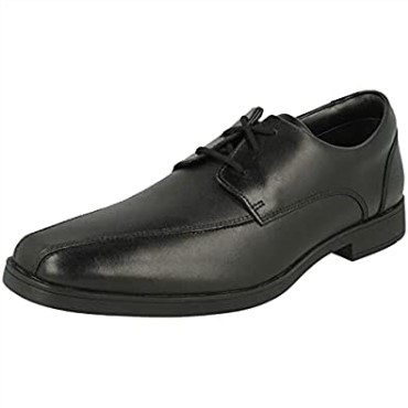 Zapatos De Cuero De Niño Scala Step Negro Talla Estrecha Clarks Negro