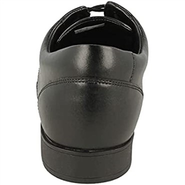 Zapatos De Cuero De Niño Scala Step Negro Talla Estrecha Clarks Negro