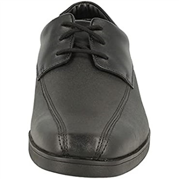 Zapatos De Cuero De Niño Scala Step Negro Talla Estrecha Clarks Negro